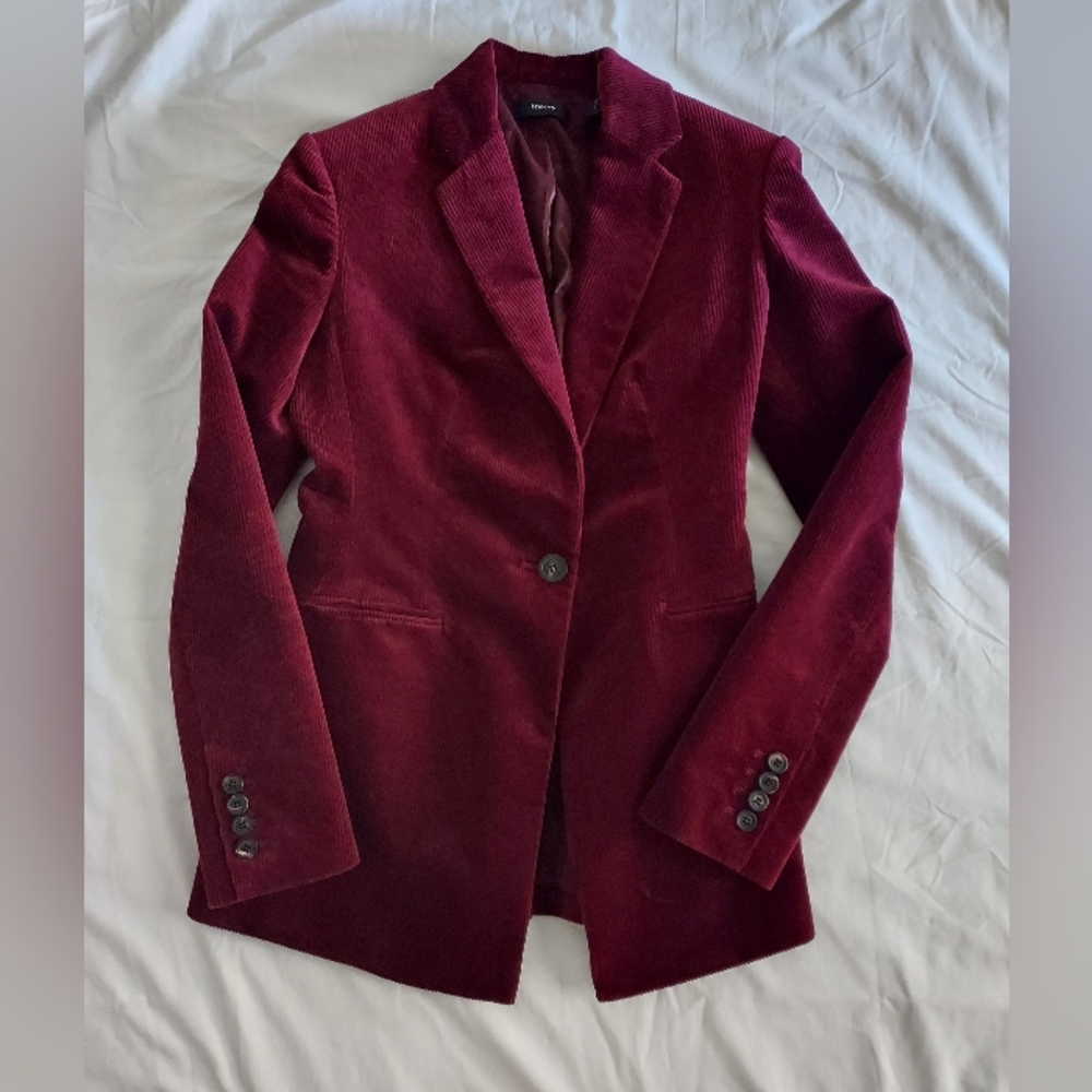Theory Mulberry Corduroy Power Jacket Blazer 0